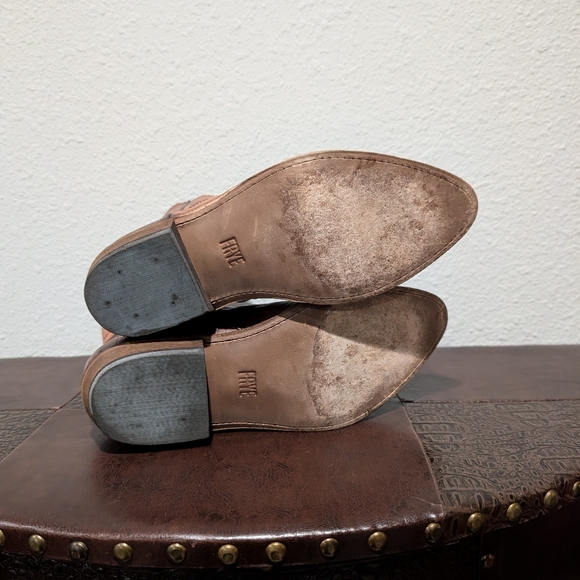 Frye Billy Croc Leather Inside Zip Ankle Booties Size 9 - Picture 8 of 14